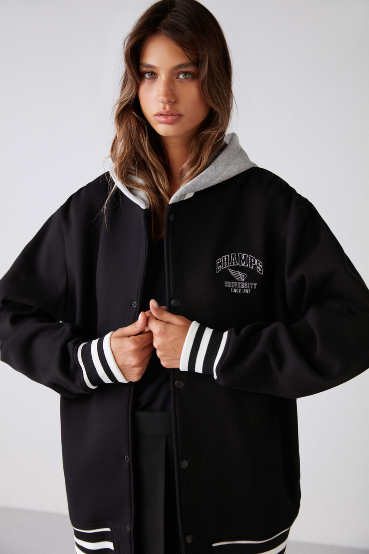 BEATRICE Örme Regular Siyah  Sweatshirt