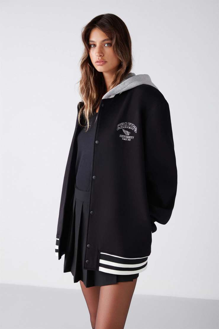 BEATRICE Örme Regular Siyah  Sweatshirt