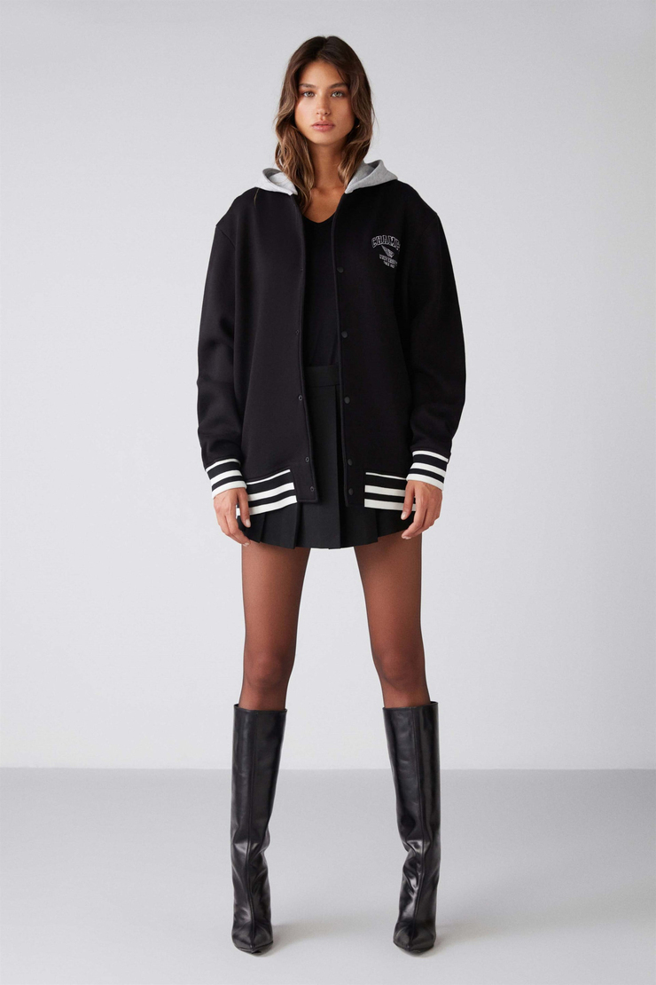 BEATRICE Örme Regular Siyah  Sweatshirt