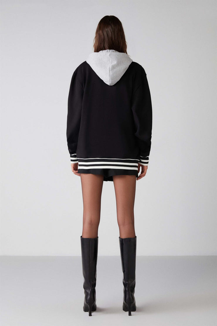 BEATRICE Örme Regular Siyah  Sweatshirt