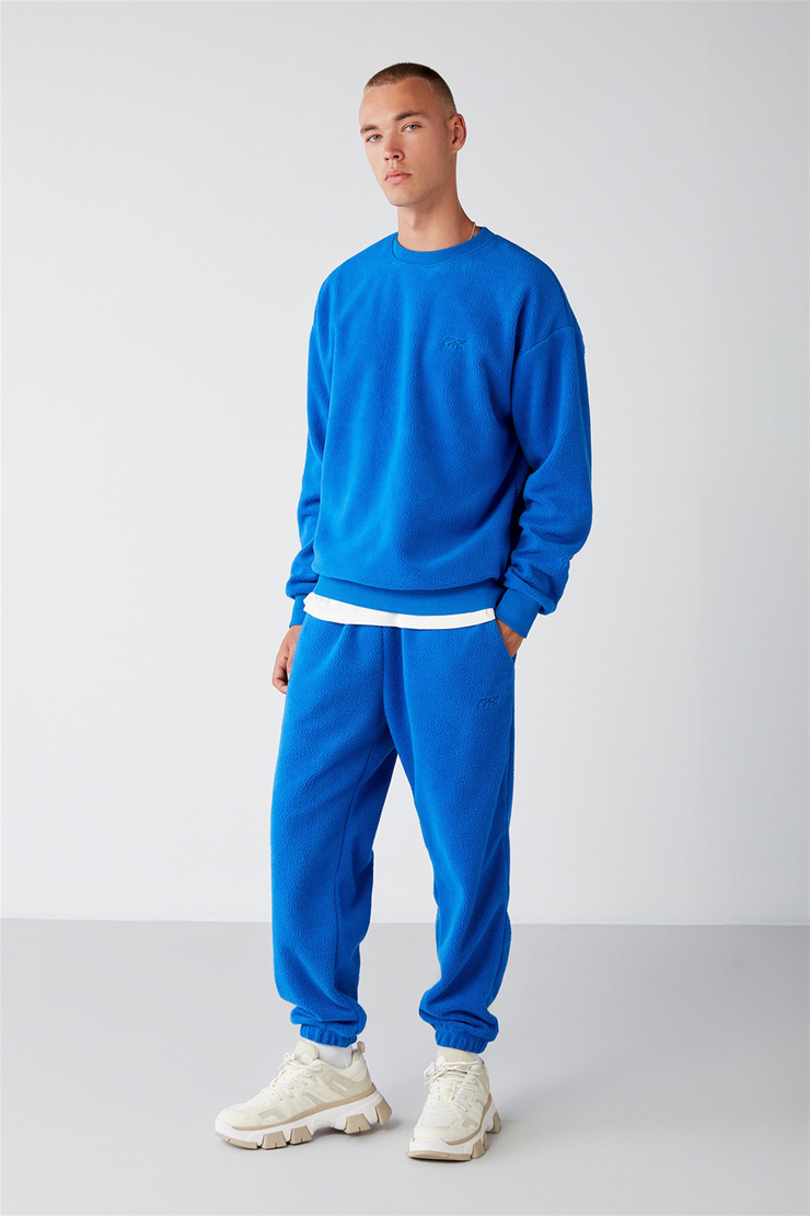 BENJAMIN Örme Relaxed Saks Mavi  Sweatshirt