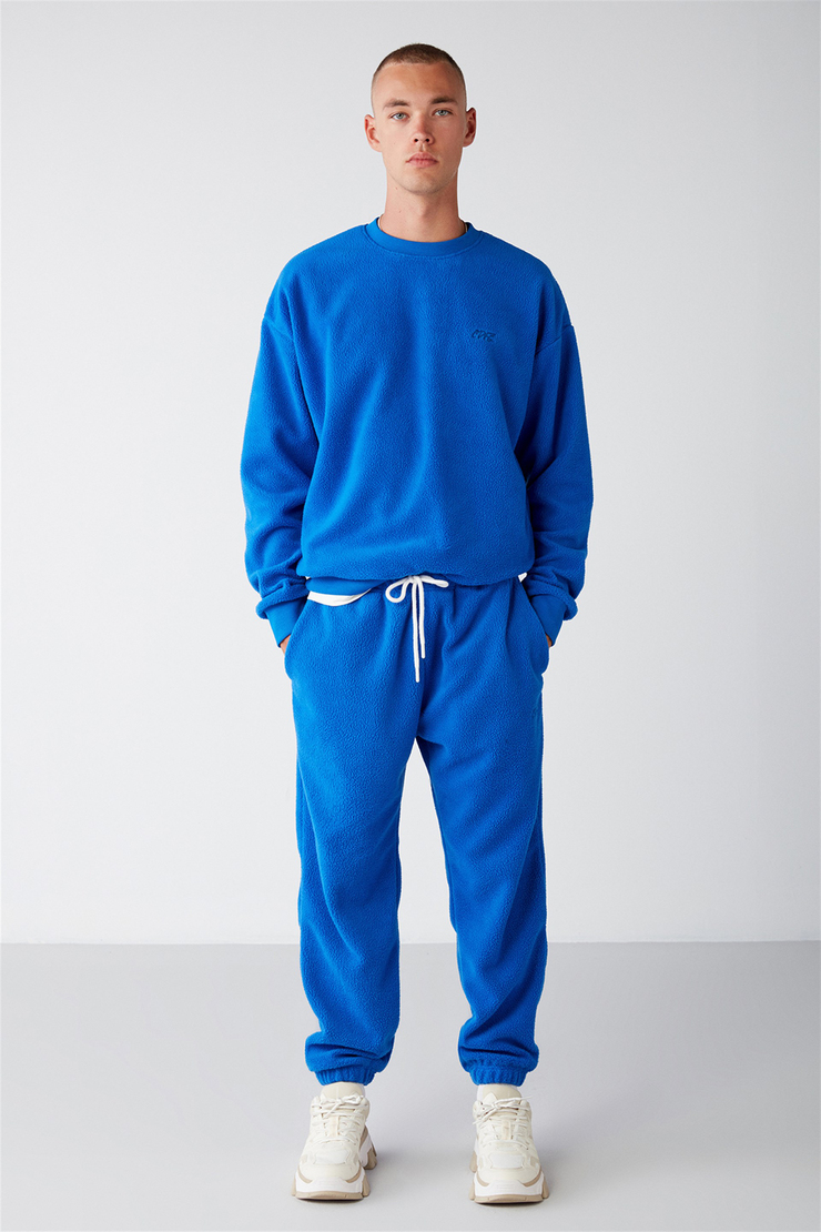 BENJAMIN Örme Relaxed Saks Mavi  Sweatshirt