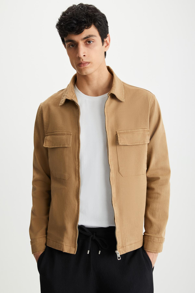 BENNY Basic Relaxed Bej Tekli Ceket