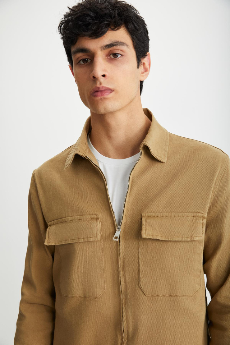 BENNY Basic Relaxed Bej Tekli Ceket