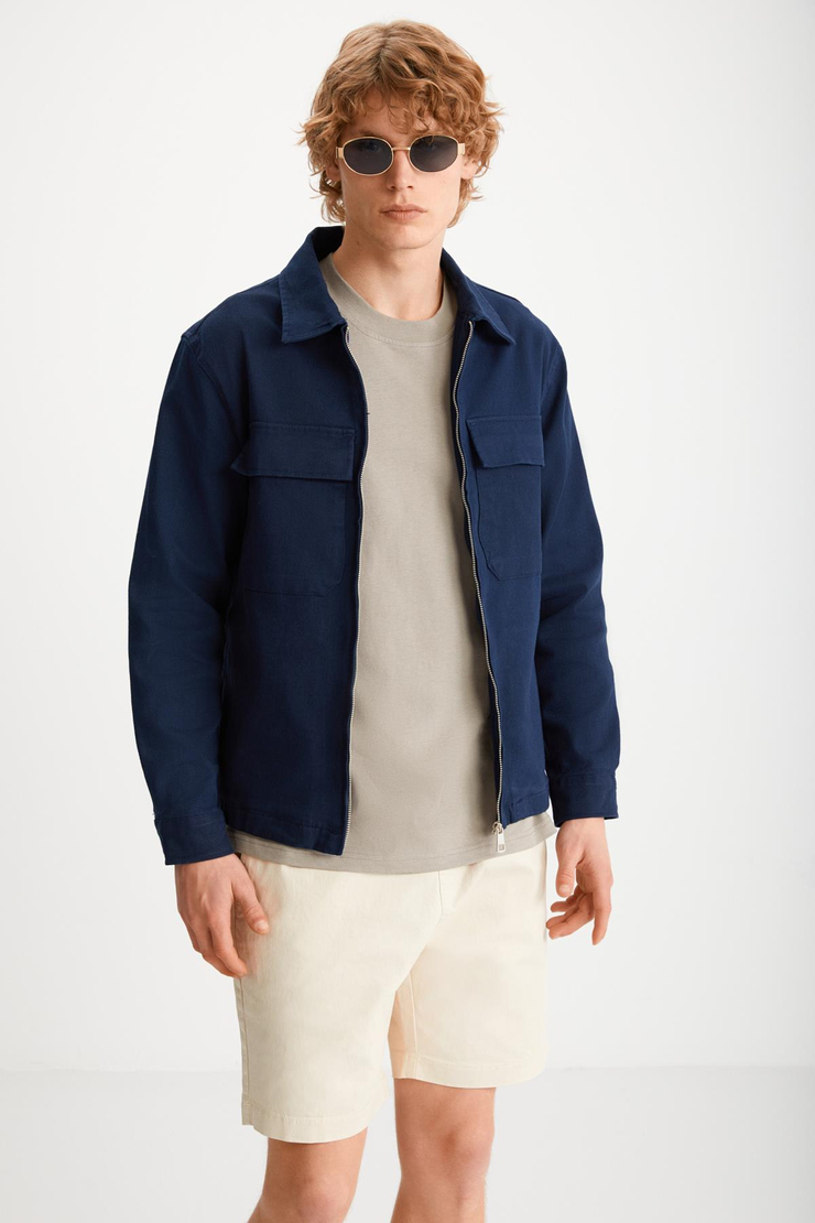 BENNY Basic Relaxed Lacivert Tekli Ceket