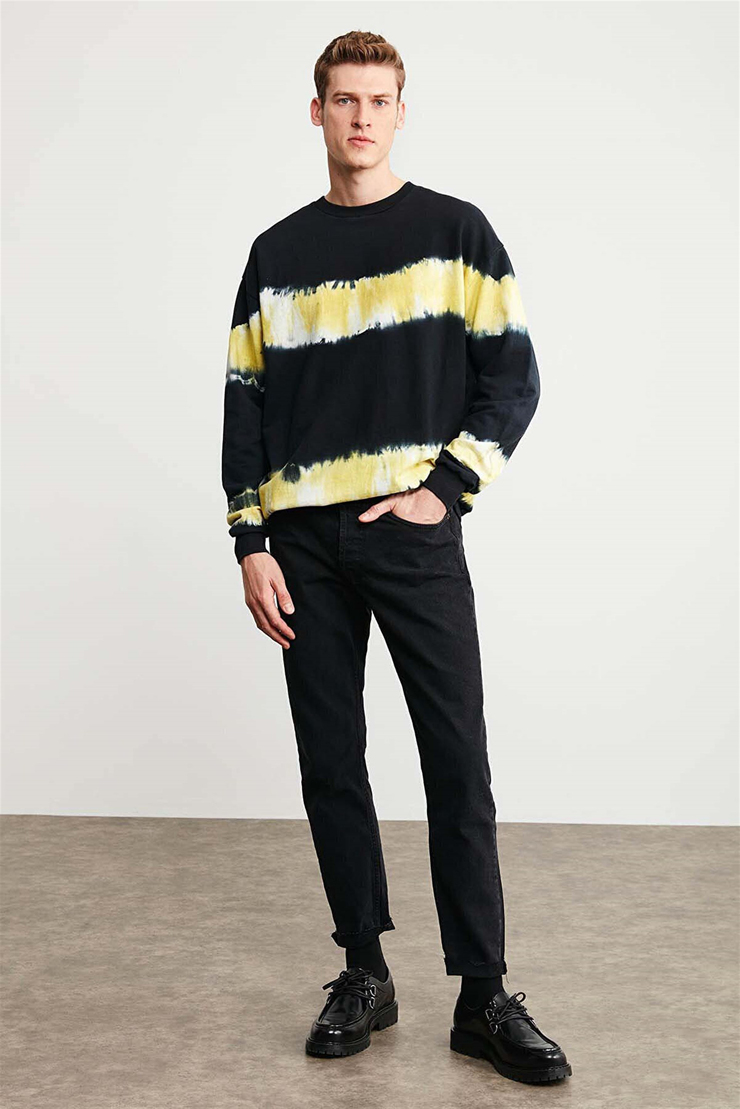 BERKELEY Örme Oversize Siyah  Sweatshirt