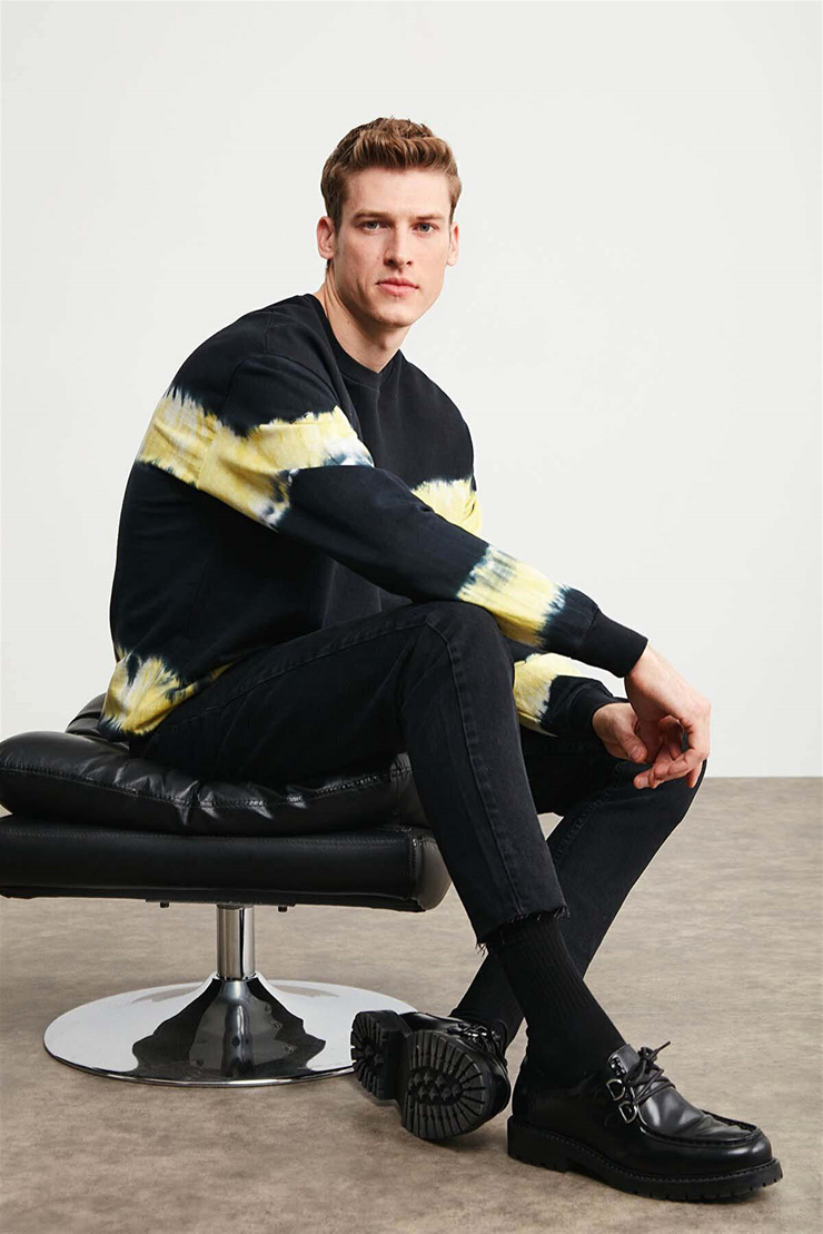BERKELEY Örme Oversize Siyah  Sweatshirt
