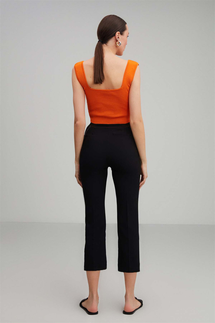 BETTY Dokuma Slim Fit Siyah  Pantolon