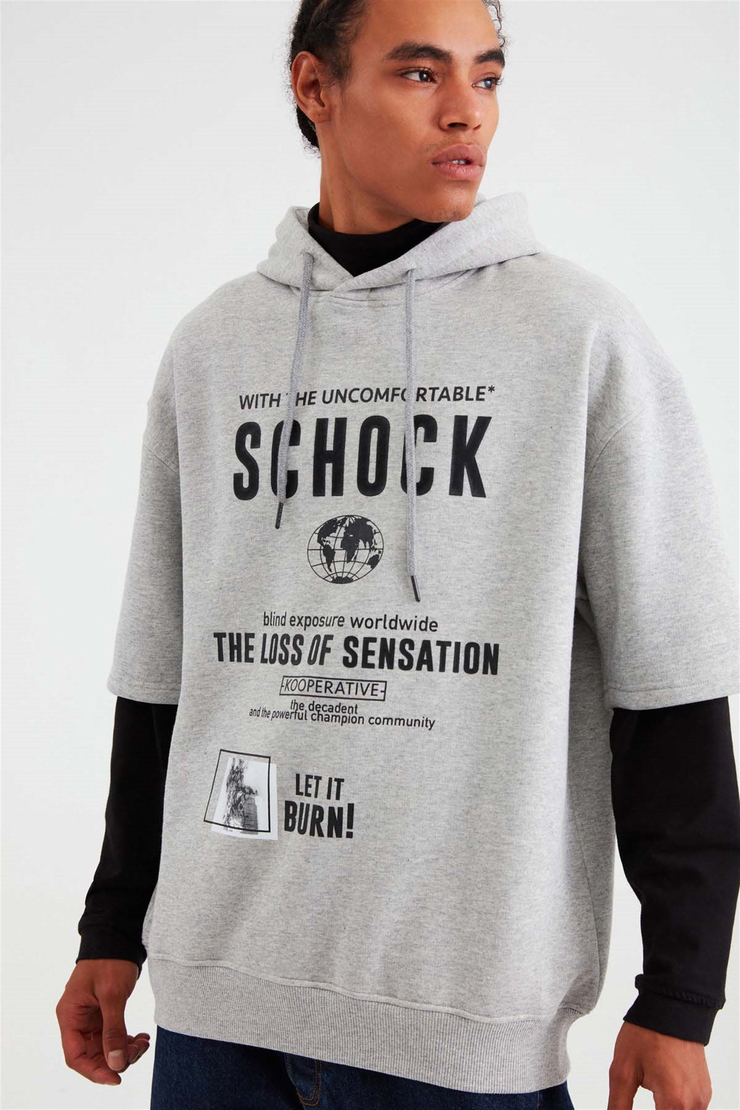 BOOMER Örme Relaxed Fit Grimelanj  Sweatshirt