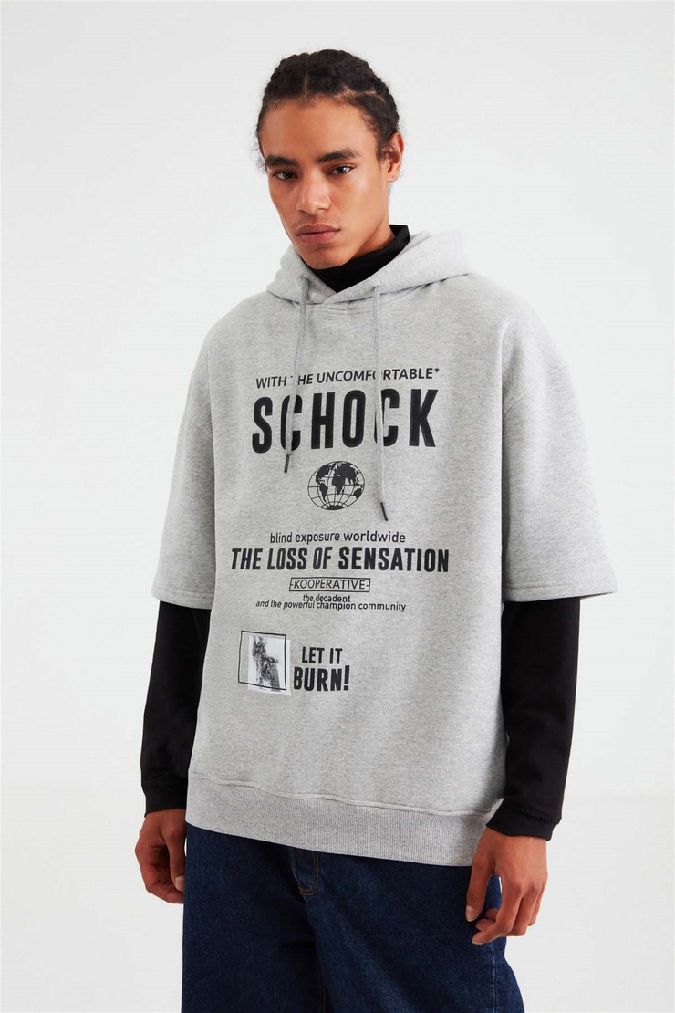 BOOMER Örme Relaxed Fit Grimelanj  Sweatshirt