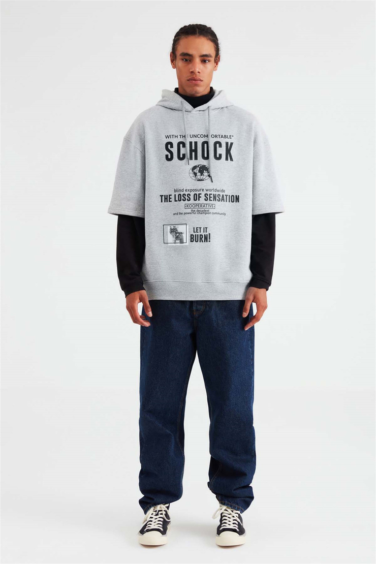 BOOMER Örme Relaxed Fit Grimelanj  Sweatshirt