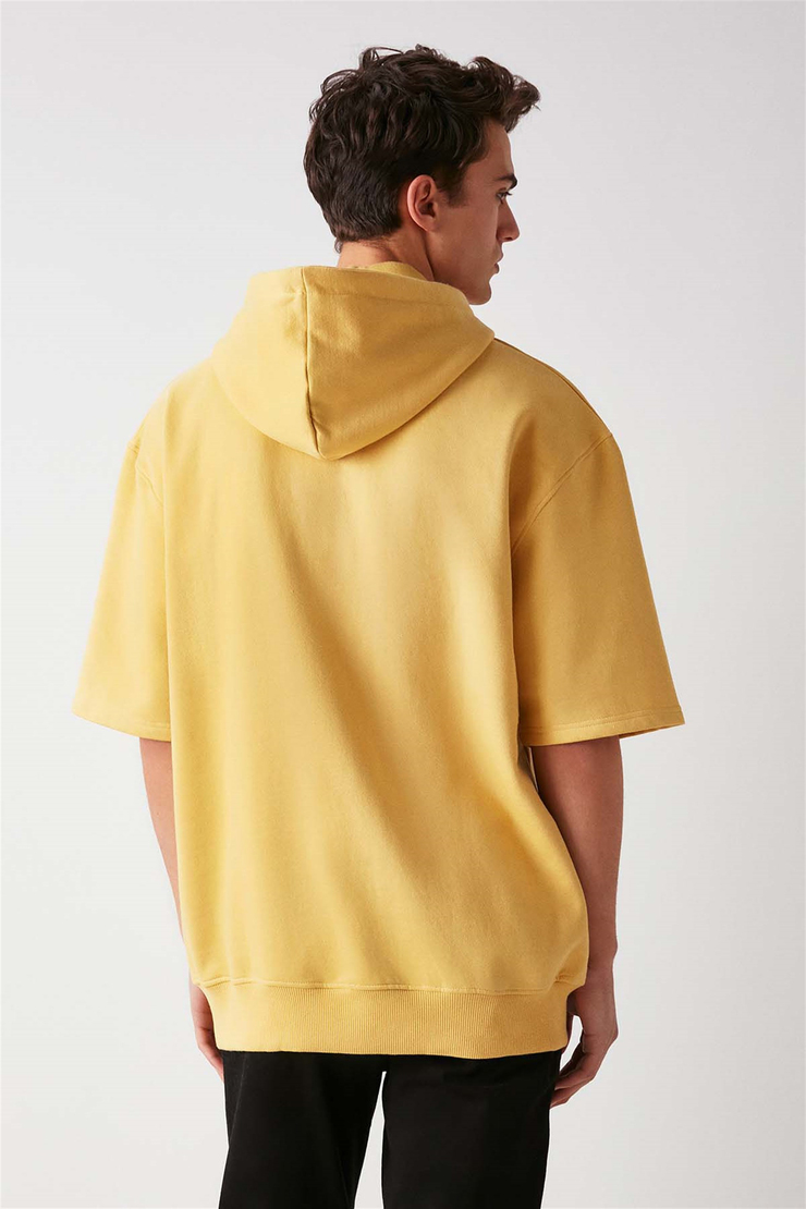 BOOMER Örme Relaxed Fit Safran Sarı  Sweatshirt