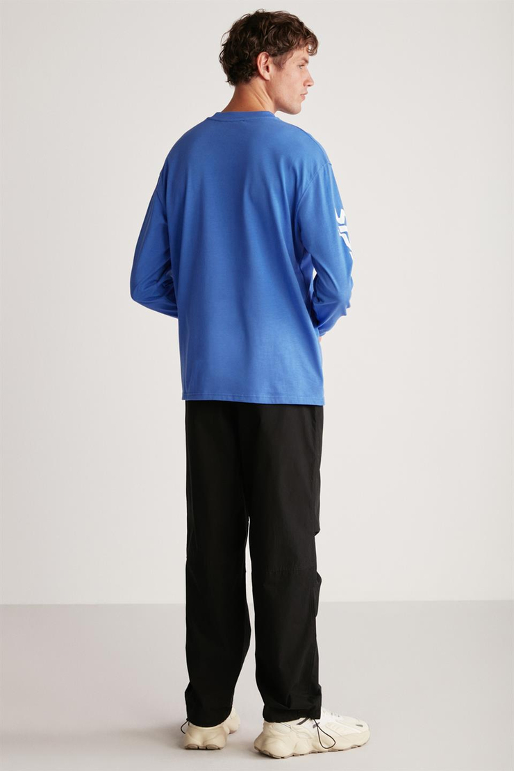BRAD Örme Regular Saks Mavi  T-Shirt