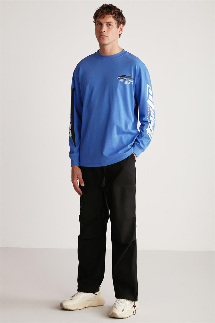 BRAD Örme Regular Saks Mavi  T-Shirt