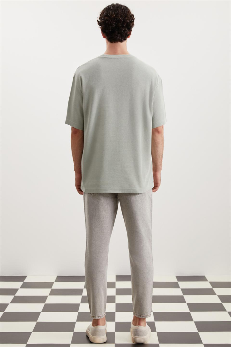 BRANDLEY Örme Relaxed Mint Yeşil  T-Shirt
