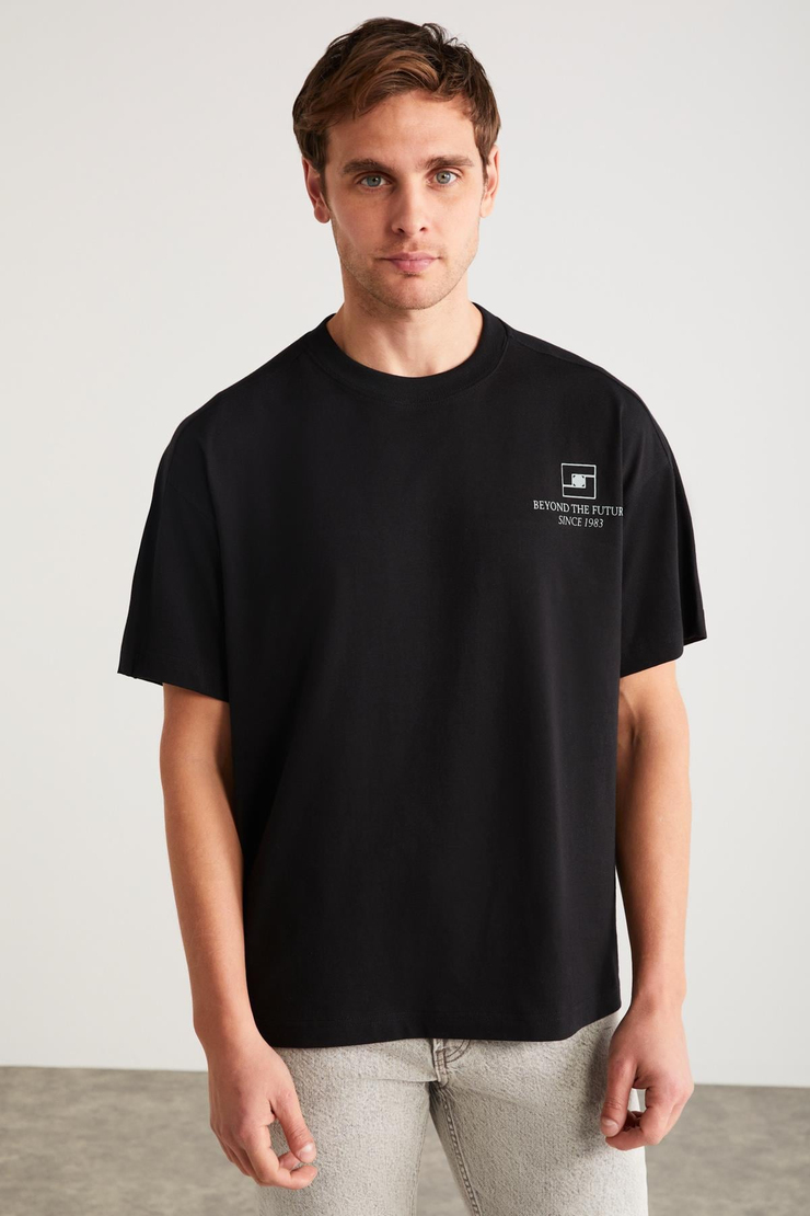 BRATT Basic Regular Siyah Tekli T-Shirt