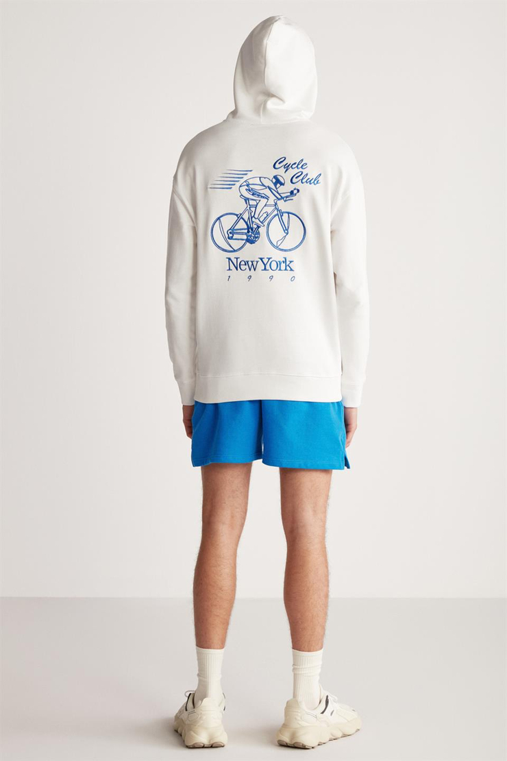 BRENDON Örme Regular Beyaz Tekli Sweatshirt