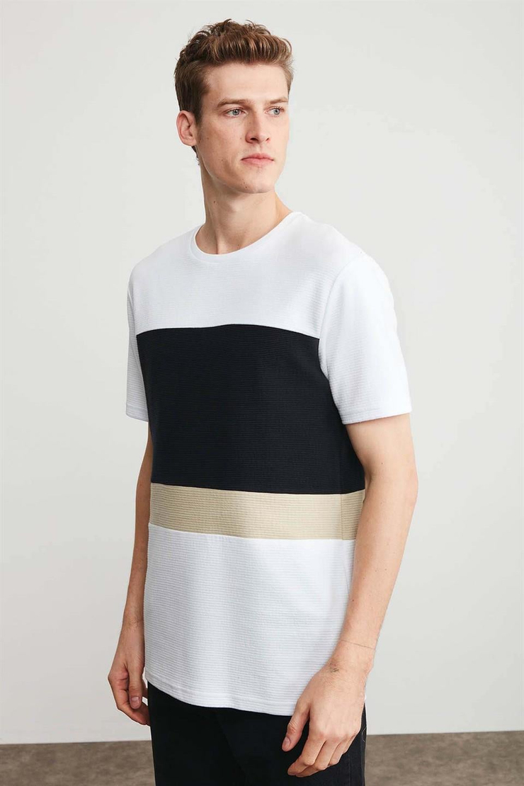 BRIAN Örme  Beyaz  T-Shirt