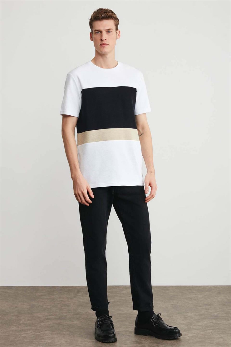 BRIAN Örme  Beyaz  T-Shirt