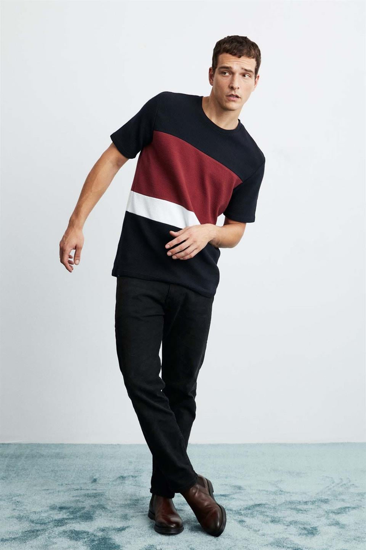 BRIAN Örme  Siyah  T-Shirt