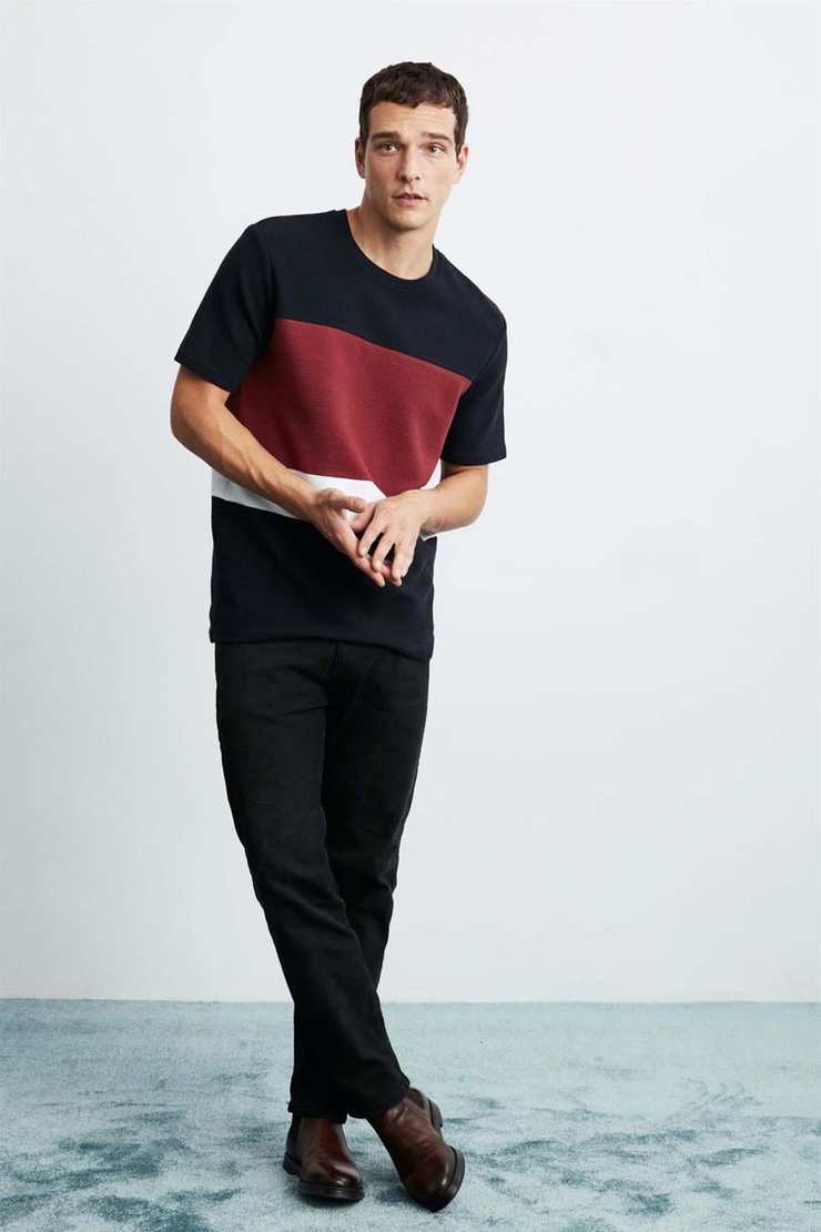 BRIAN Örme  Siyah  T-Shirt