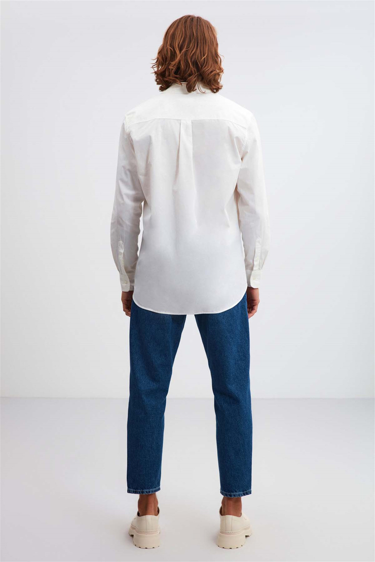 BRİTT Poplin Regular Fit Beyaz  Gömlek