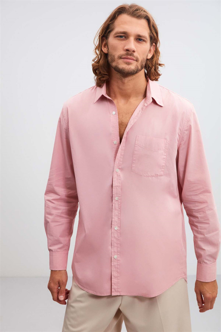 BRİTT Poplin Regular Fit Pembe  Gömlek