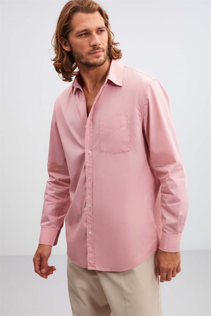 BRİTT Poplin Regular Fit Pembe  Gömlek
