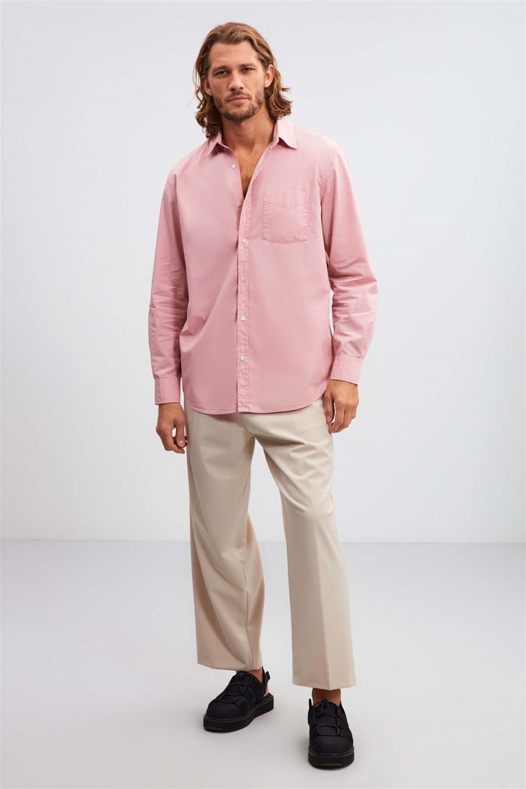 BRİTT Poplin Regular Fit Pembe  Gömlek