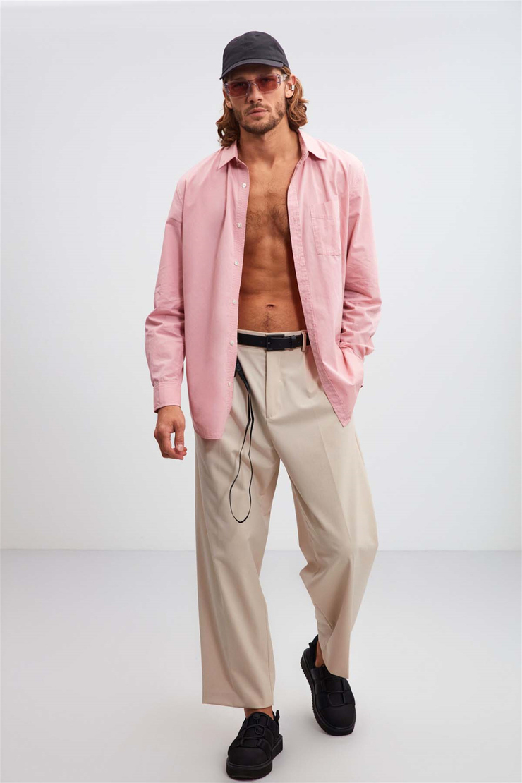 BRİTT Poplin Regular Fit Pembe  Gömlek