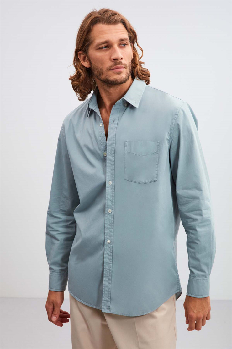 BRİTT Poplin Regular Fit Yeşil  Gömlek