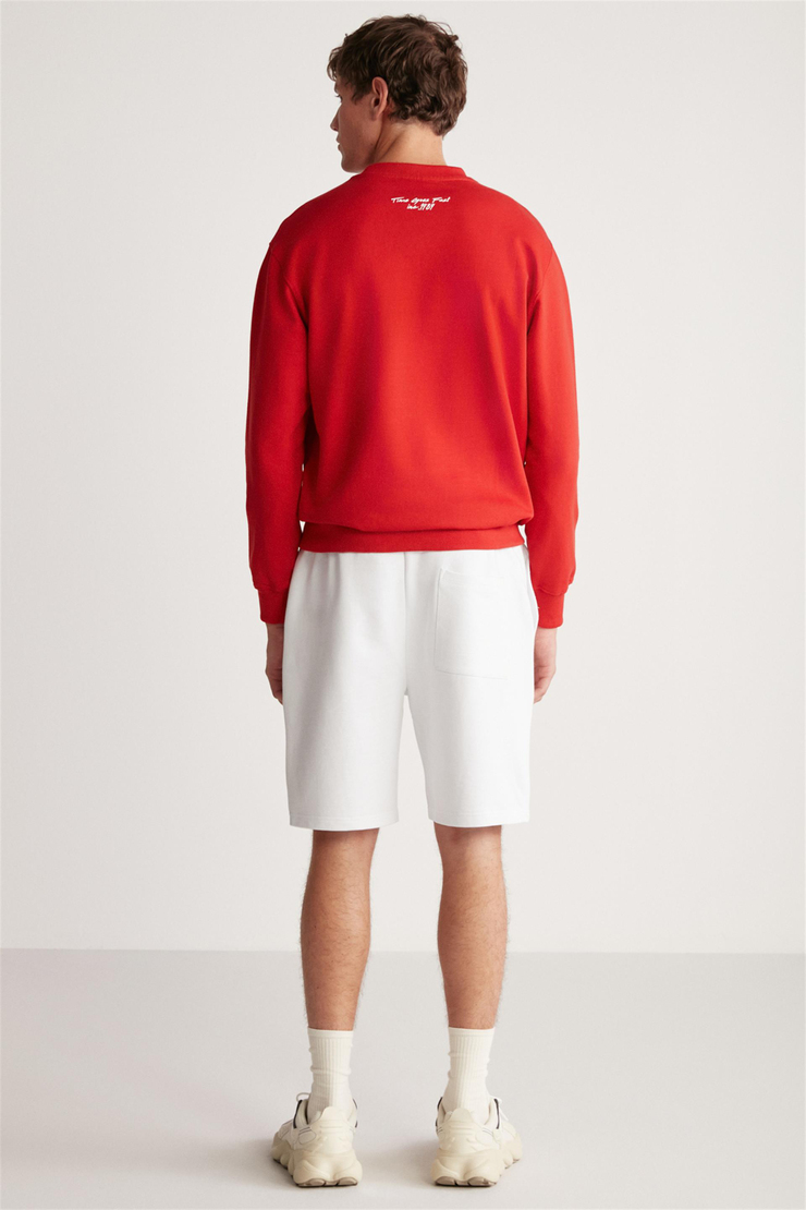 BROOD Örme Relaxed Kırmızı Tekli Sweatshirt