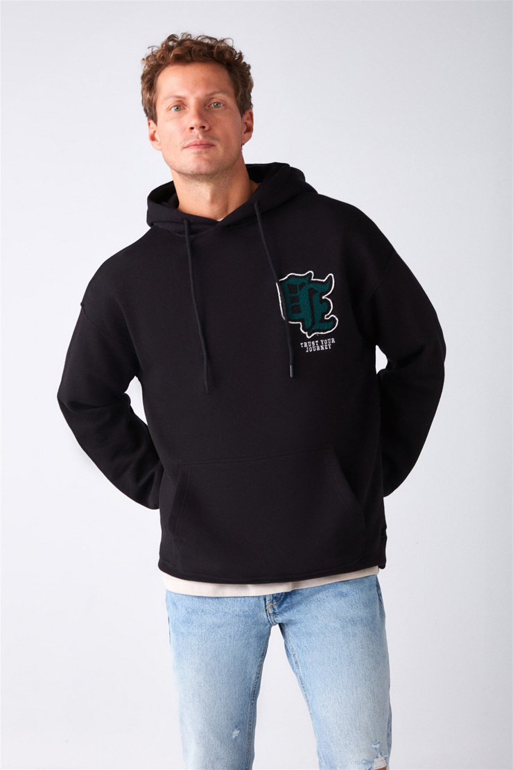 CALDERA Örme Oversize Siyah  Sweatshirt