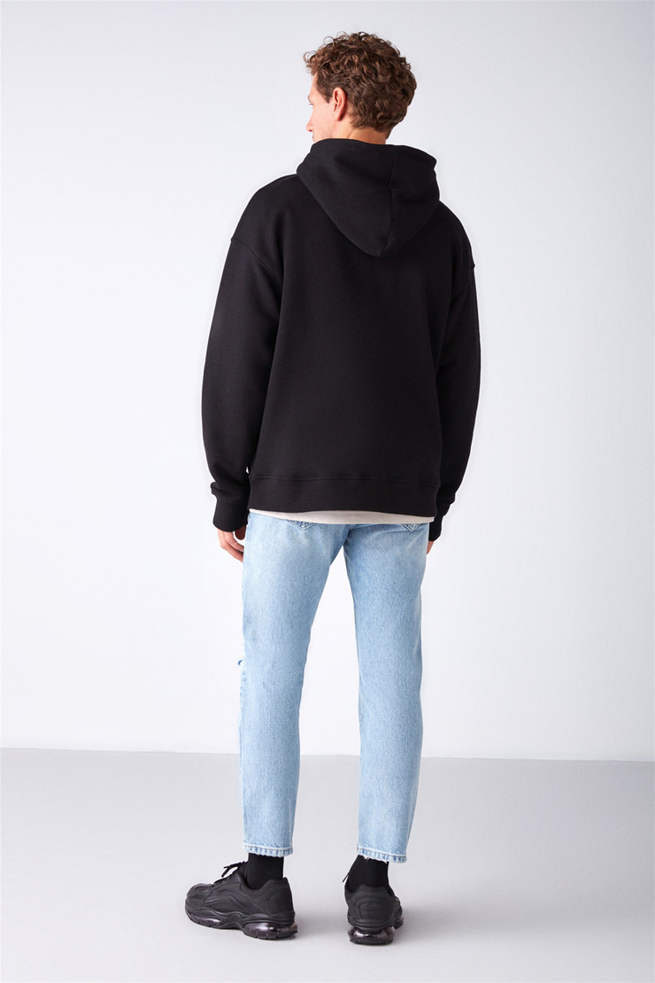 CALDERA Örme Oversize Siyah  Sweatshirt