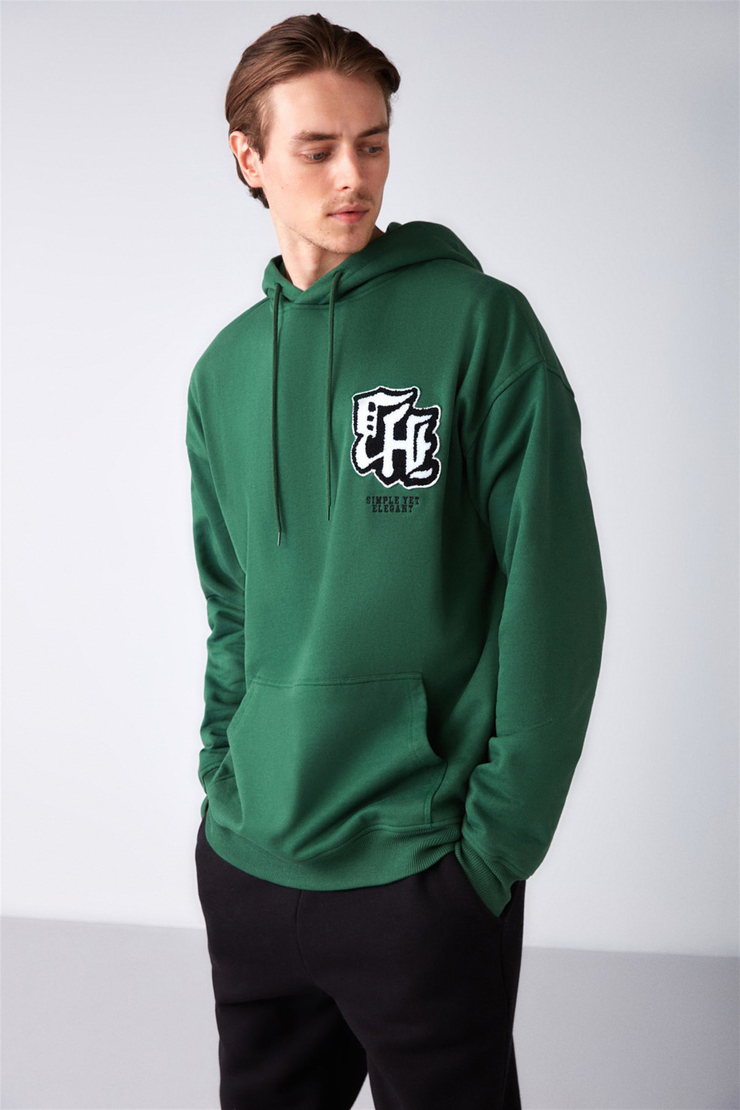 CALDERA Örme Oversize Yeşil  Sweatshirt