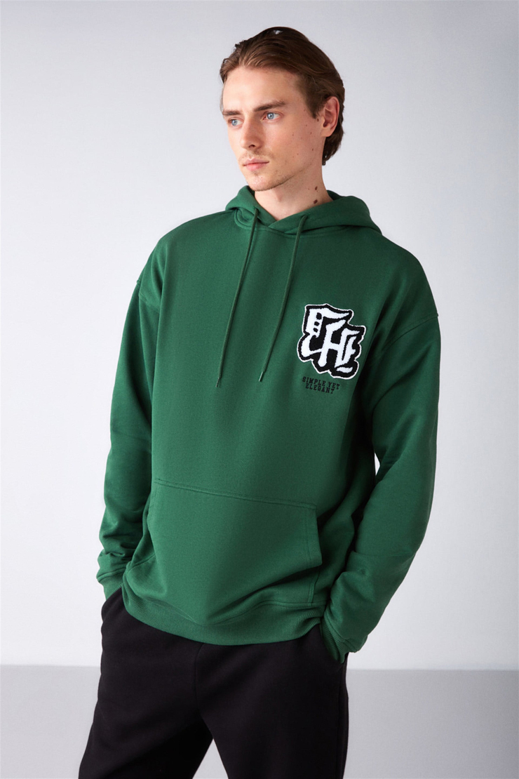 CALDERA Örme Oversize Yeşil  Sweatshirt