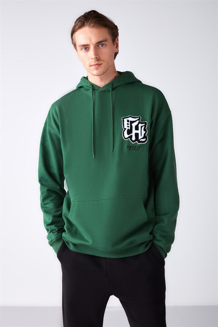 CALDERA Örme Oversize Yeşil  Sweatshirt