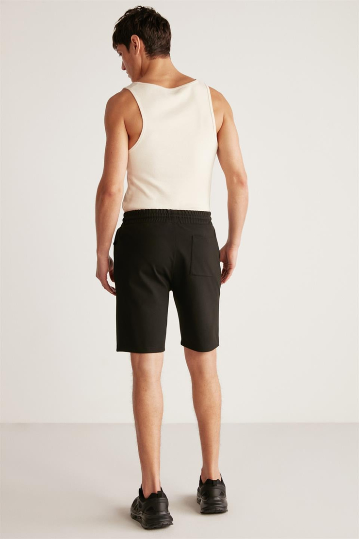 CAMILLO Örme Regular Siyah  Şort & Bermuda