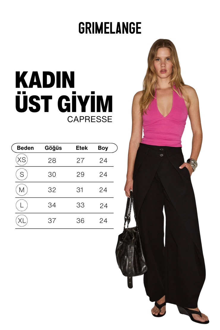 CAPRESSE Kadın Yumuşak Ve Esnek Kumaşlı Organik Pamuklu Halter Yakalı Fuşya Bluz