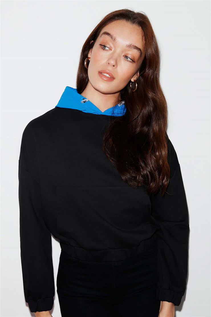 CARMEN Örme Regular Fit Siyah  Sweatshirt