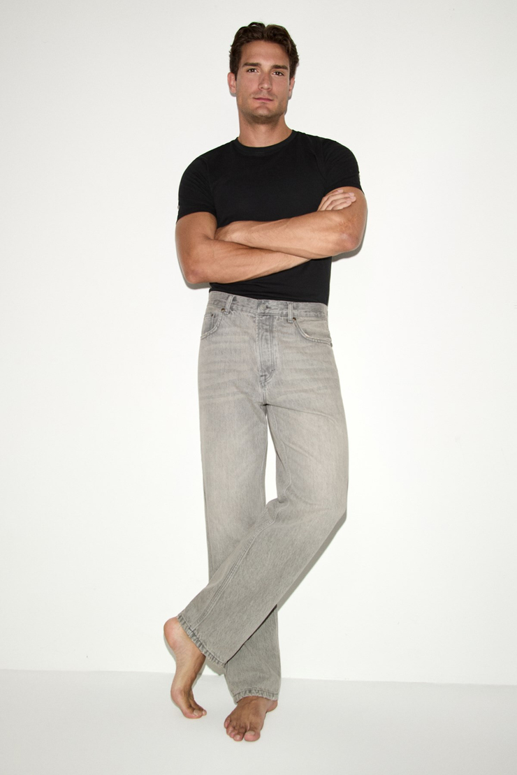 CARPE Erkek Straight Fit Gri Jeans