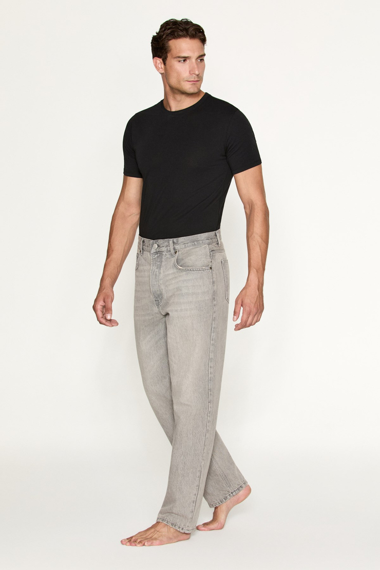 CARPE Erkek Straight Fit Gri Jeans