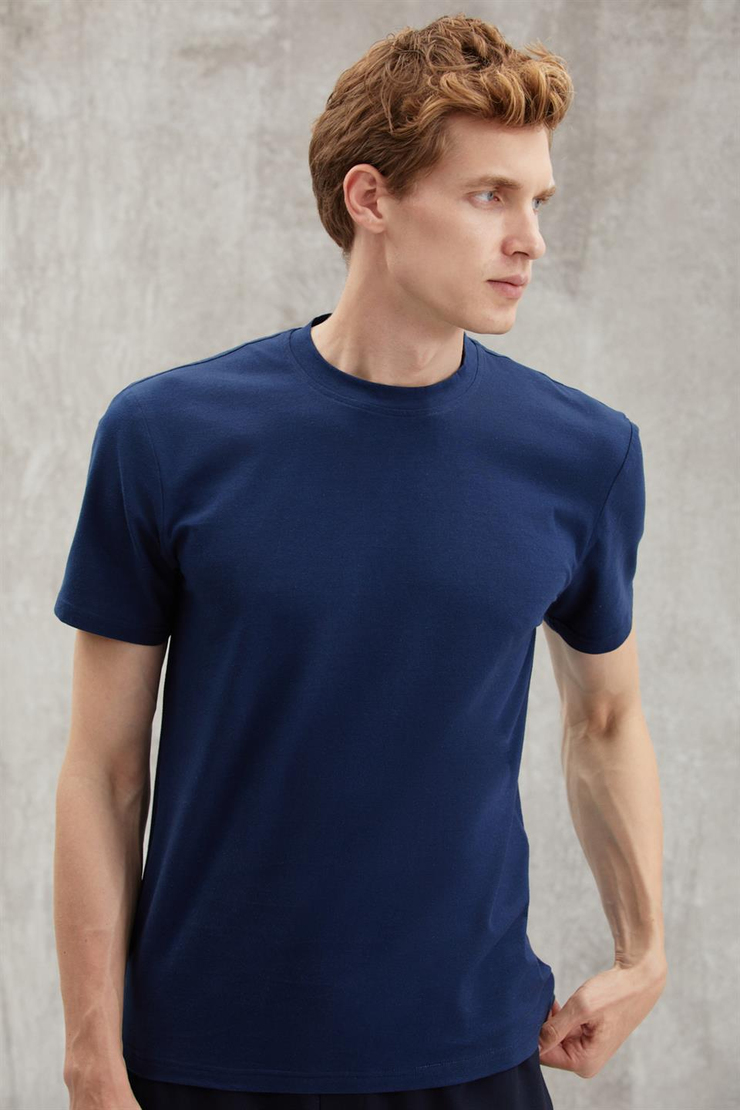 CHAD  Slim Lacivert  T-Shirt