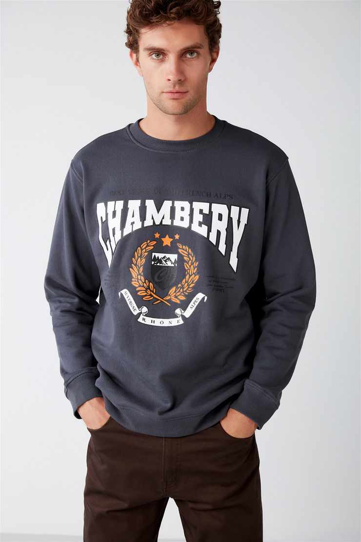 CHAMBERY Örme Relaxed Antrasit  Sweatshirt