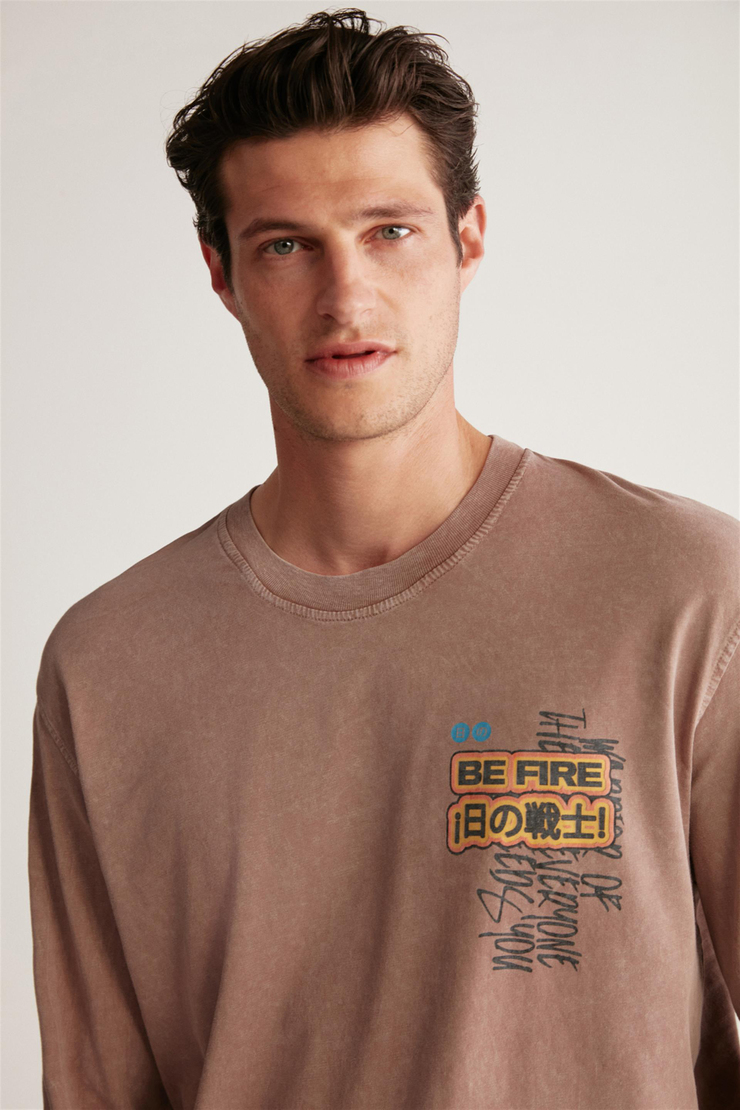 CHANDLER Örme Regular Bej  T-Shirt