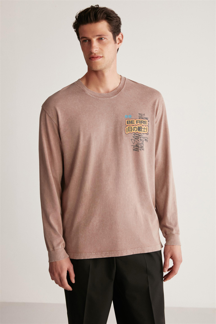 CHANDLER Örme Regular Bej  T-Shirt