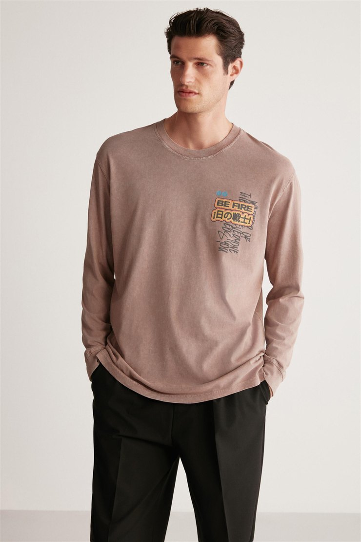 CHANDLER Örme Regular Bej  T-Shirt