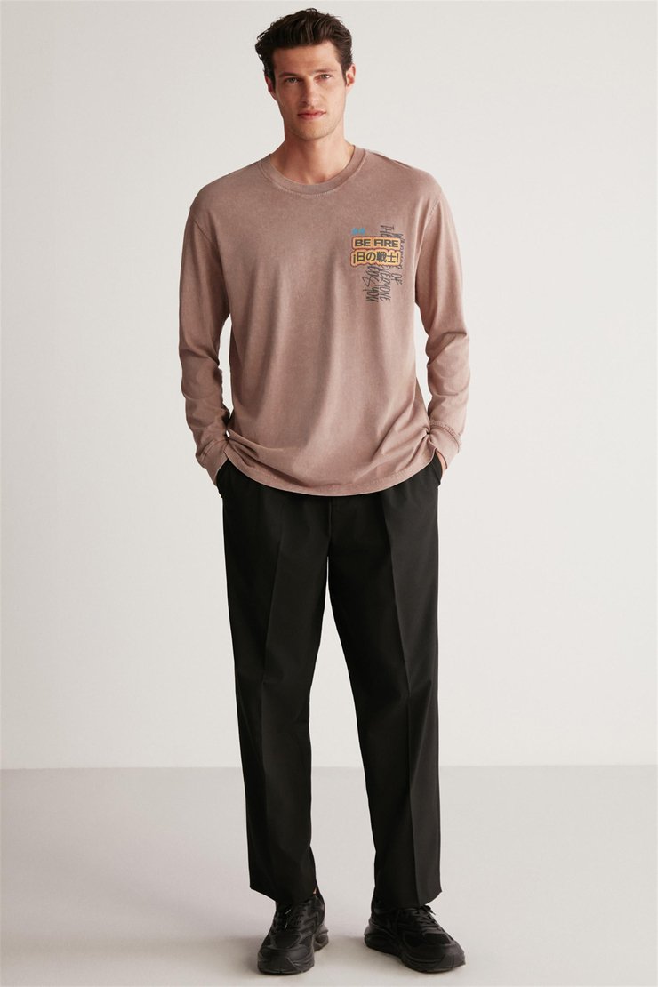CHANDLER Örme Regular Bej  T-Shirt
