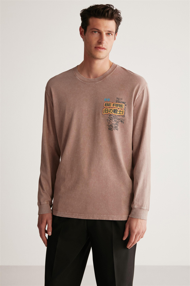 CHANDLER Örme Regular Bej  T-Shirt