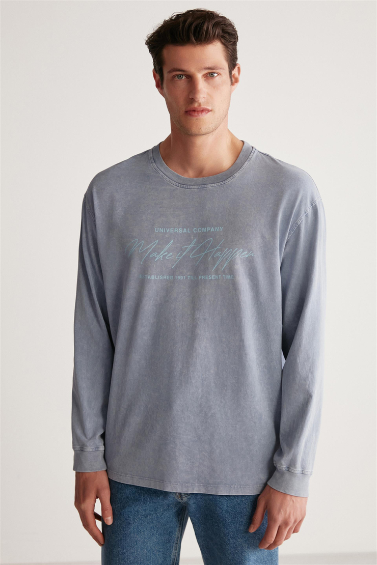 CHANDLER Örme Regular Mavi  T-Shirt